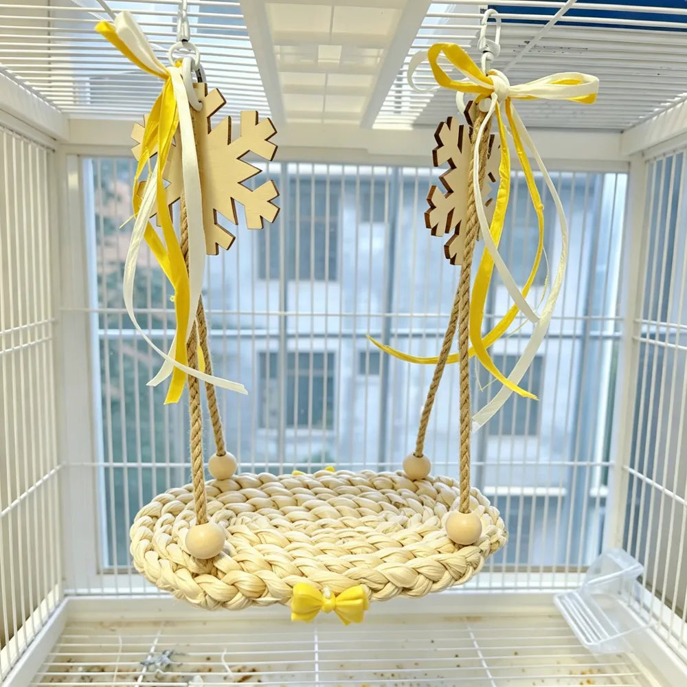 Handmade Woven Bird Swing