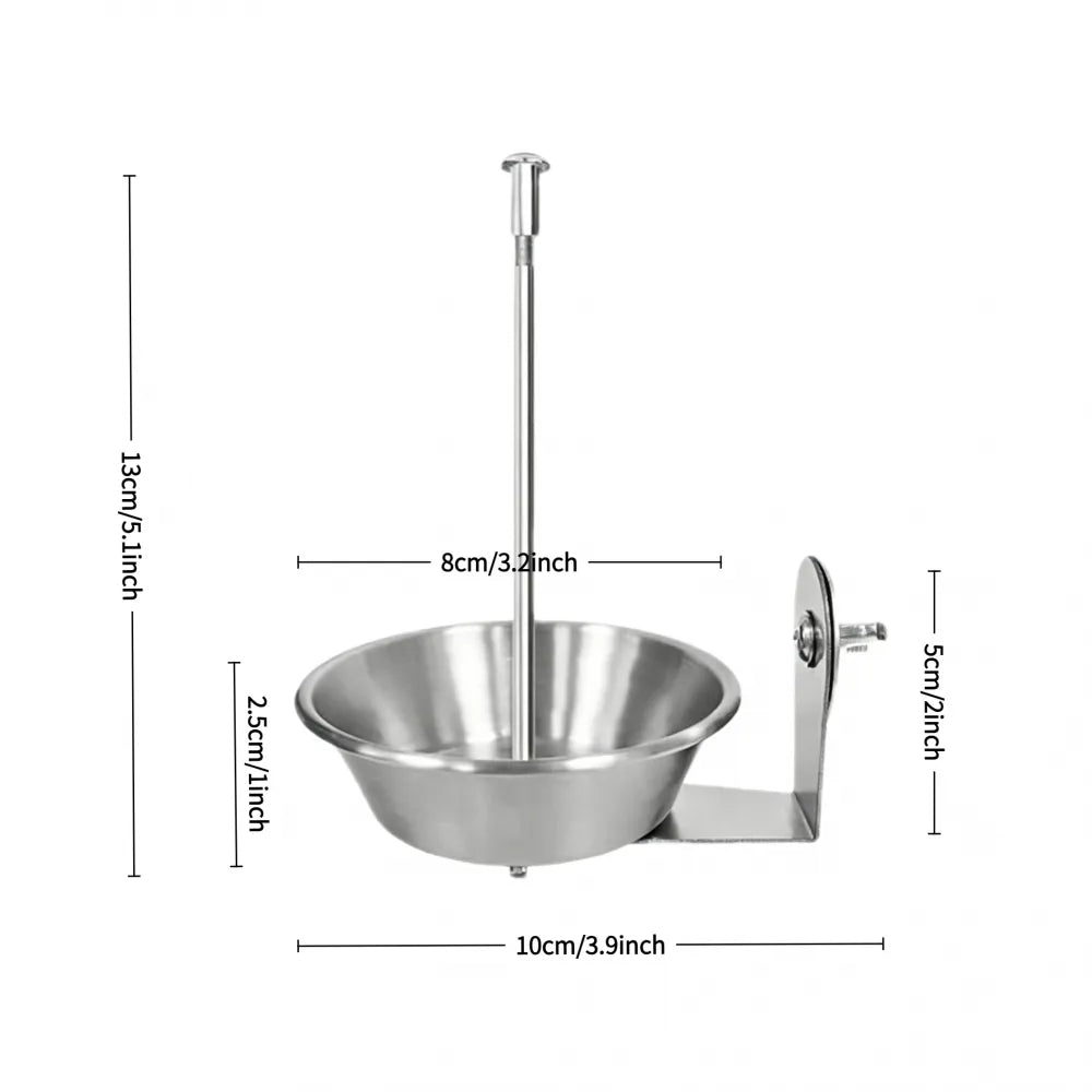 Stainless Steel Bird Fruit Skewer with Catch Bowl