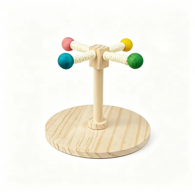 Interactive Spinning Bird Perch