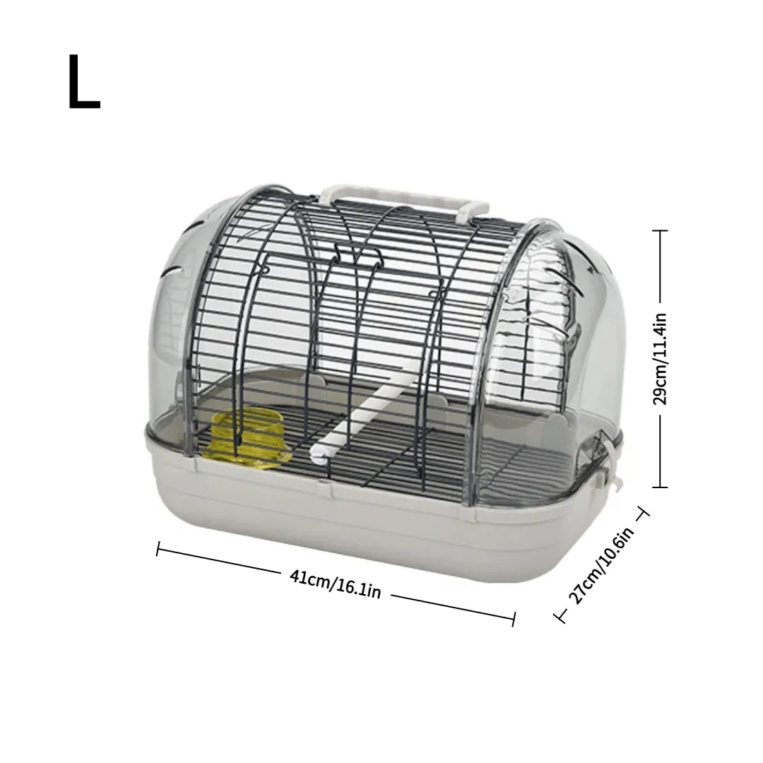 Clear Panoramic Bird Travel Carrier | Portable Cage
