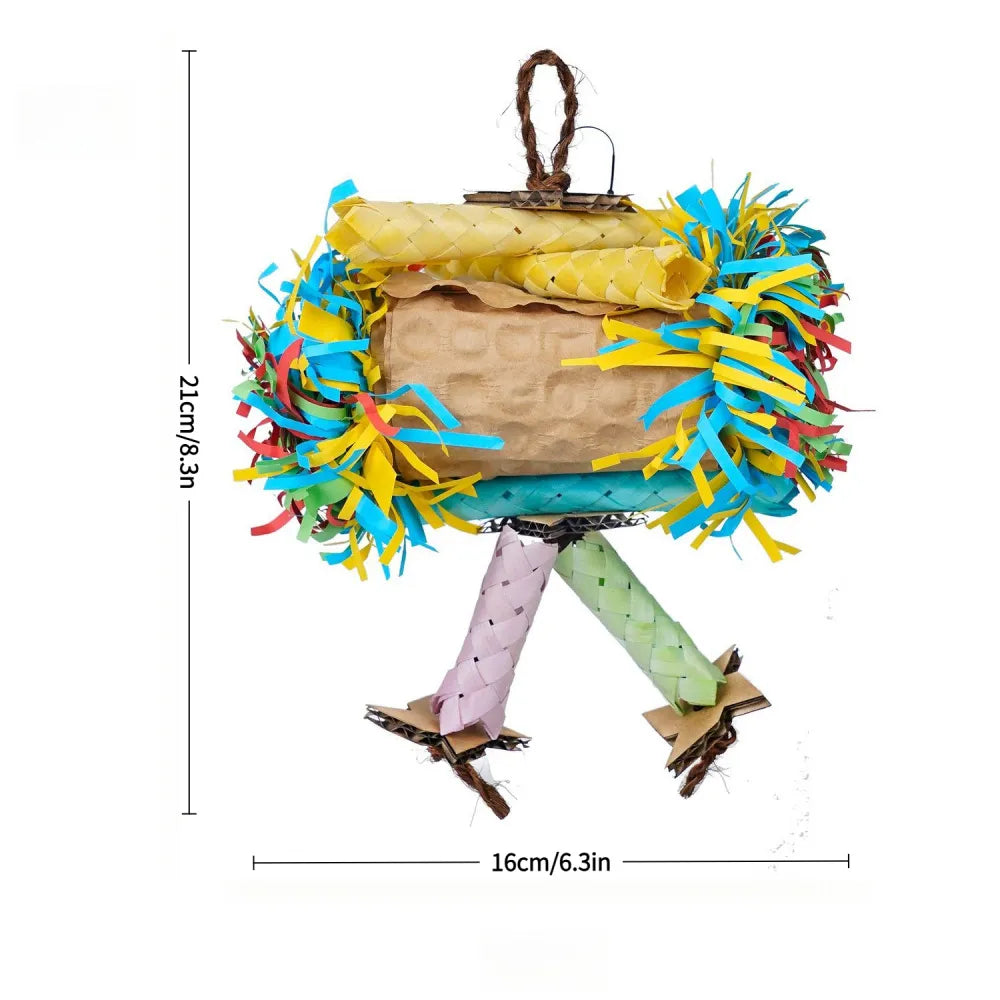 Colorful Foraging Shredder Toy for Parrots