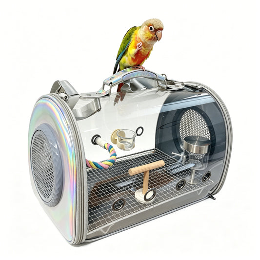 Large Capacity Clear Bird Travel Carrier