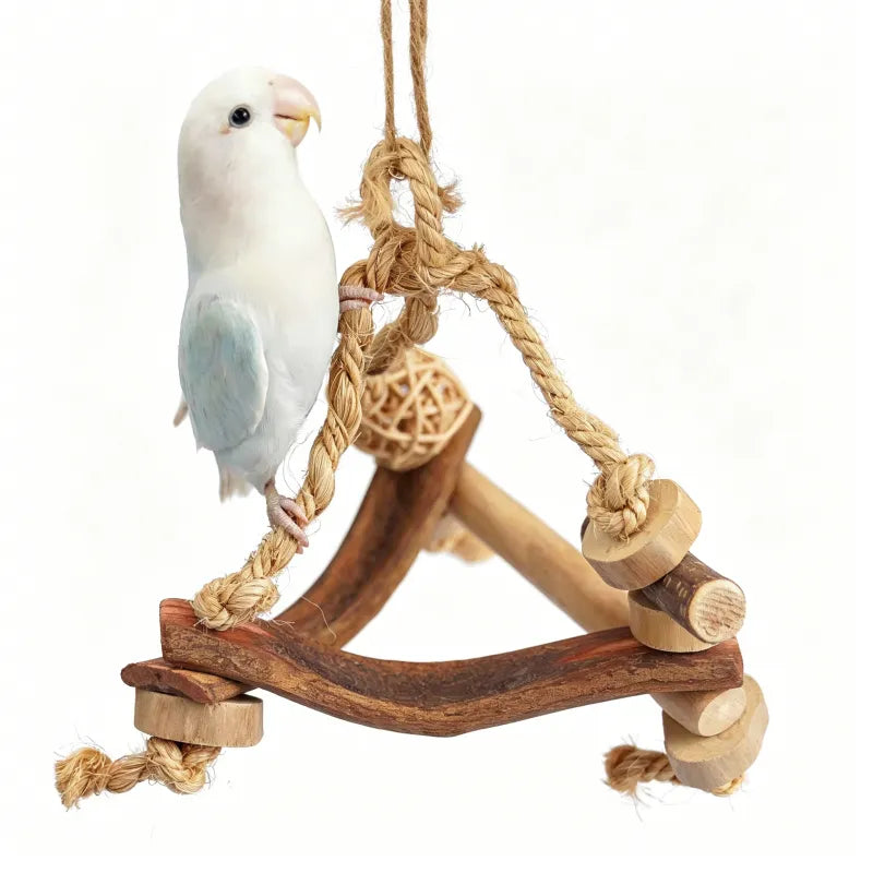 Natural Java Wood Triangle Swing