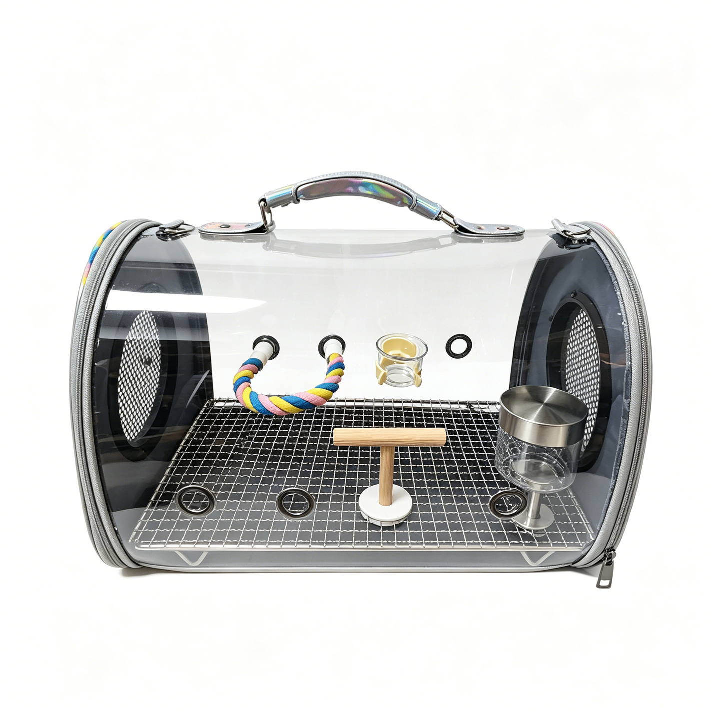 Large Capacity Clear Bird Travel Carrier