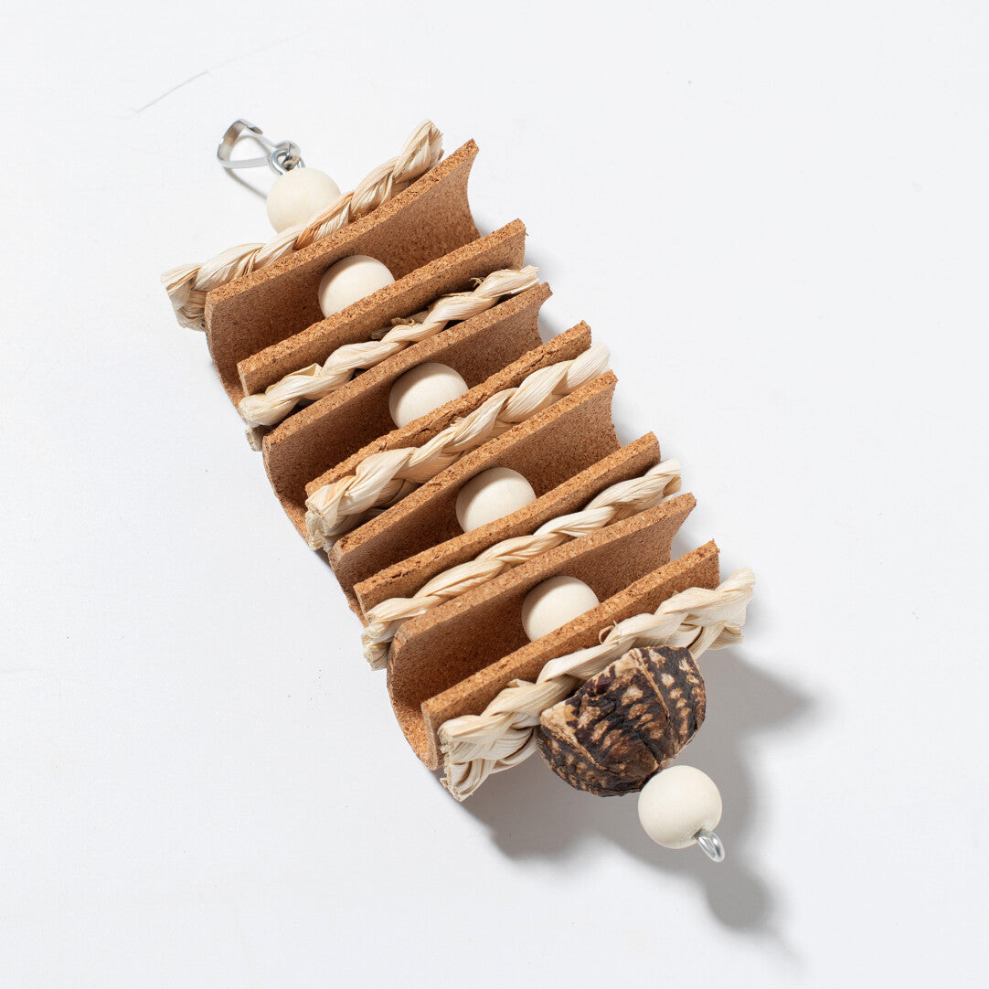 Natural Cork Shredding Bird Toy