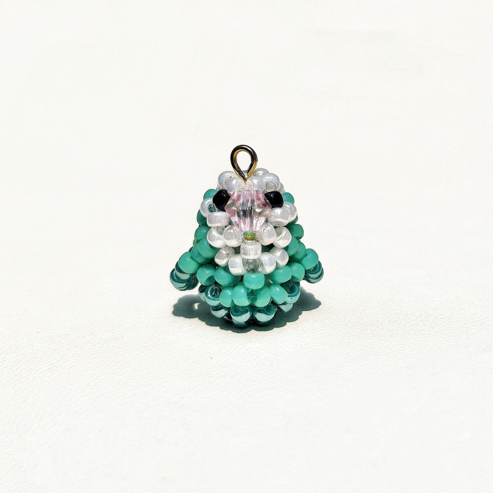 [PRE-ORDER] Miyuki Beaded White-Faced Blue Lovebird Phone Charm