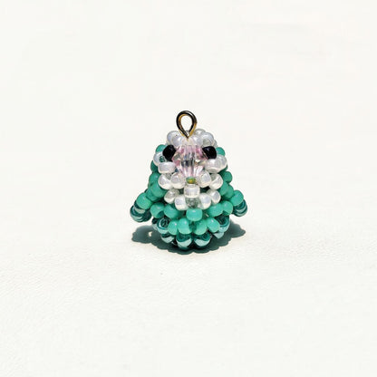 [PRE-ORDER] Miyuki Beaded White-Faced Blue Lovebird Phone Charm