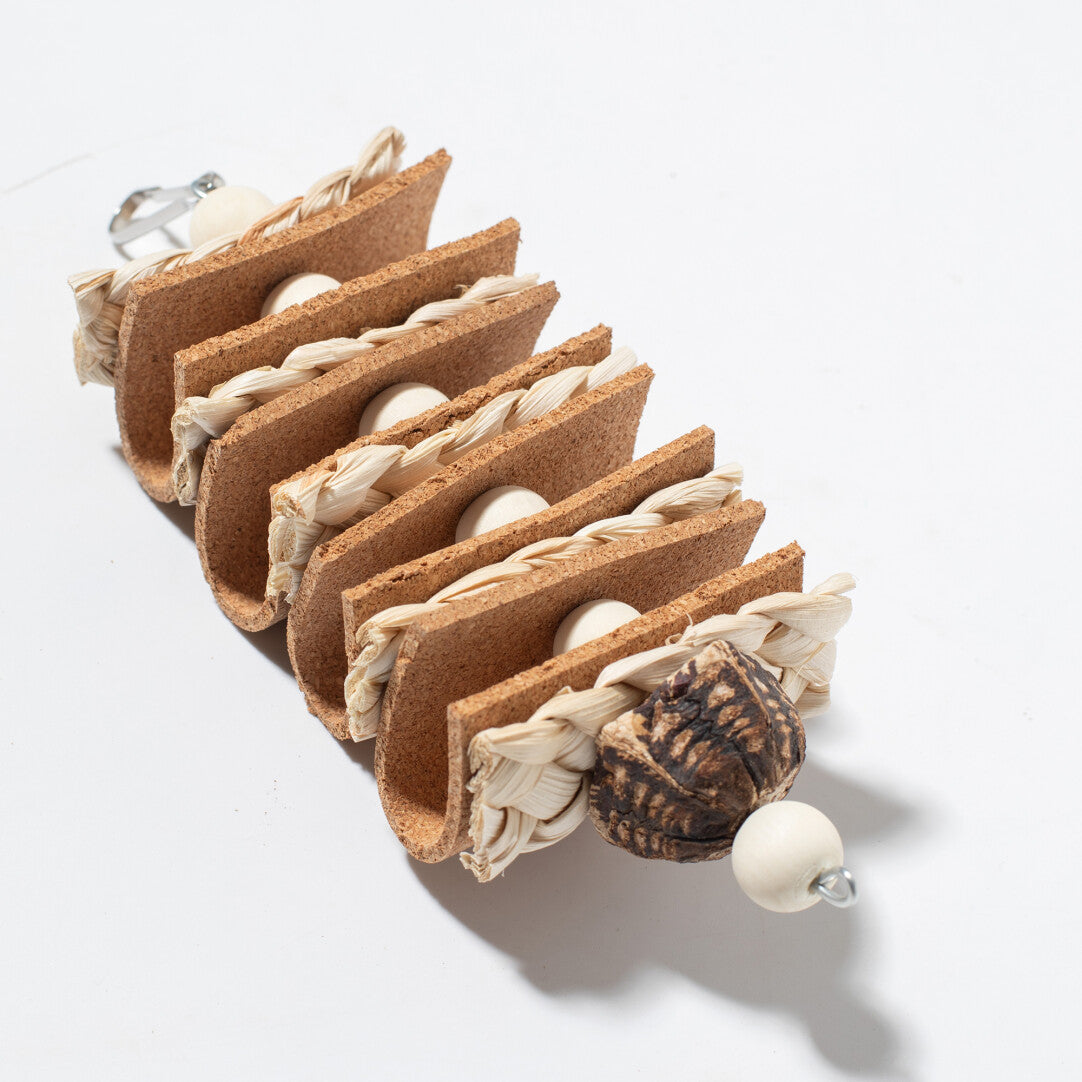 Natural Cork Shredding Bird Toy