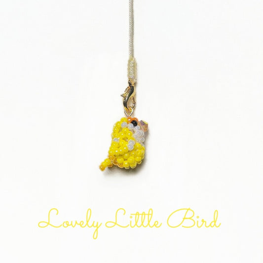 [PRE-ORDER]Handcrafted Miyuki Beaded Creamino Lovebird Keychain