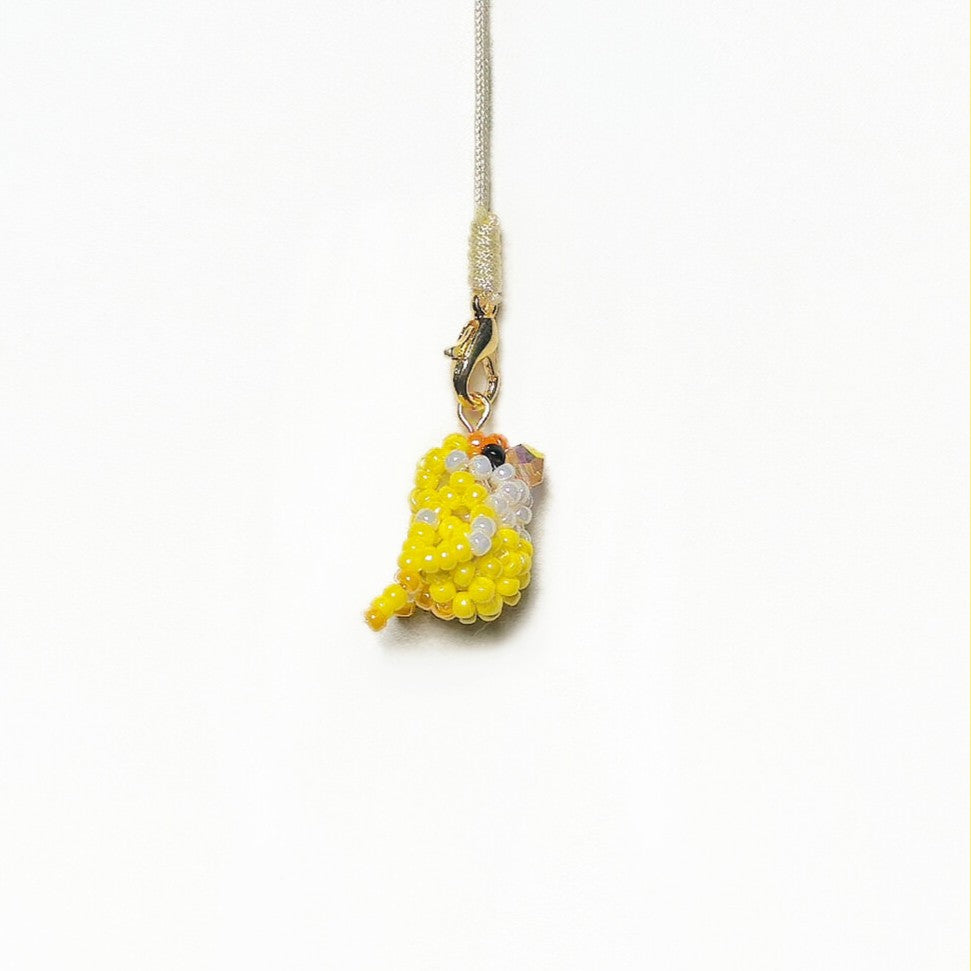 [PRE-ORDER]Handcrafted Miyuki Beaded Creamino Lovebird Keychain