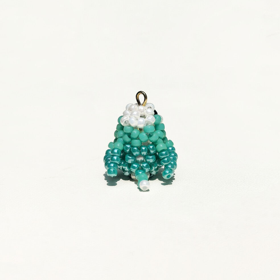 [PRE-ORDER] Miyuki Beaded White-Faced Blue Lovebird Phone Charm