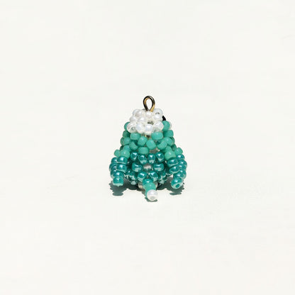 [PRE-ORDER] Miyuki Beaded White-Faced Blue Lovebird Phone Charm