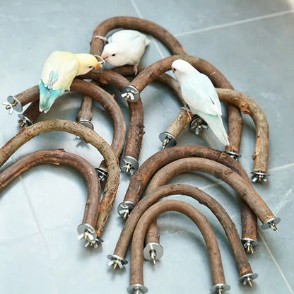 Natural Wood U-Shaped Bird Perch