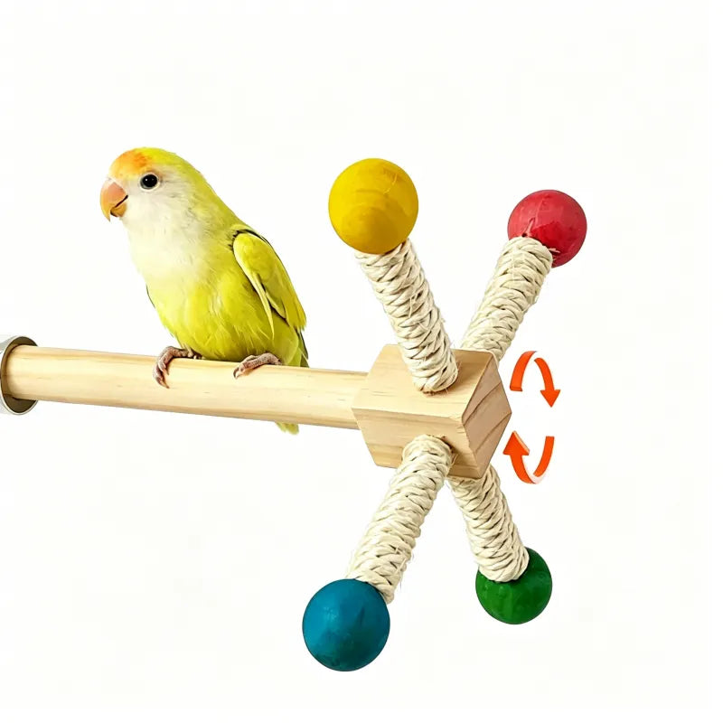 Interactive Spinning Bird Perch