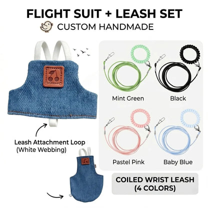 Classic Denim Parrot Diaper & Flight Suit