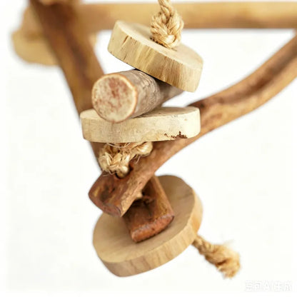Natural Java Wood Triangle Swing