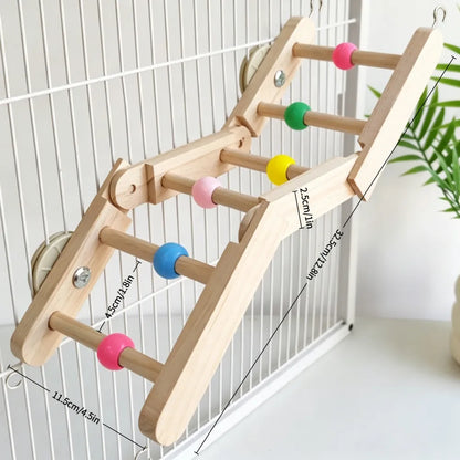 Folding Wooden Parrot Climbing Ladder