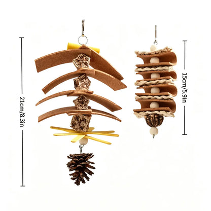 Natural Cork Shredding Bird Toy