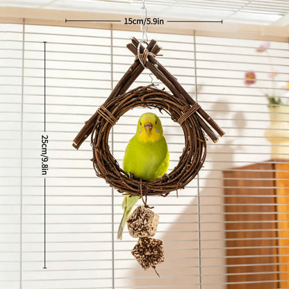 Handmade Natural Rattan Bird Swing