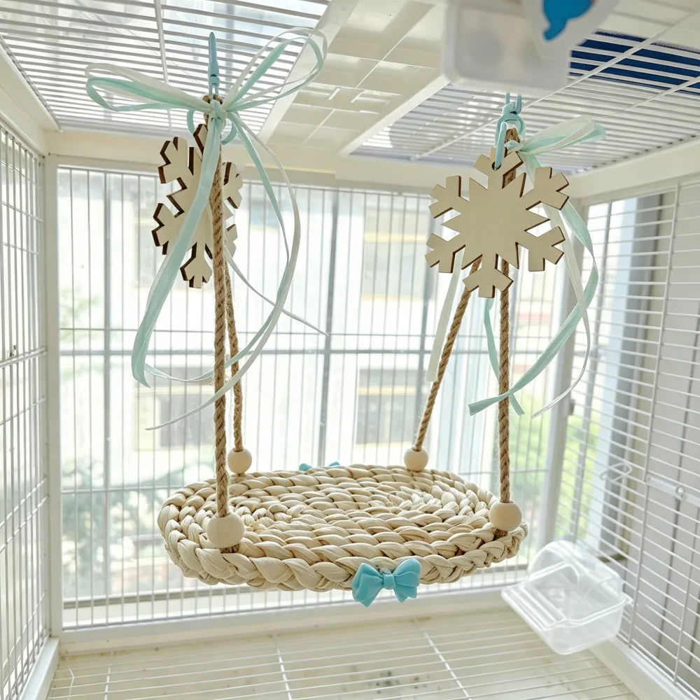 Handmade Woven Bird Swing