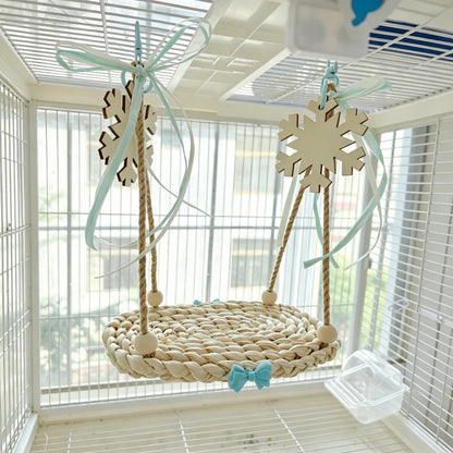 Handmade Woven Bird Swing