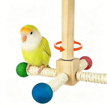 Interactive Spinning Bird Perch