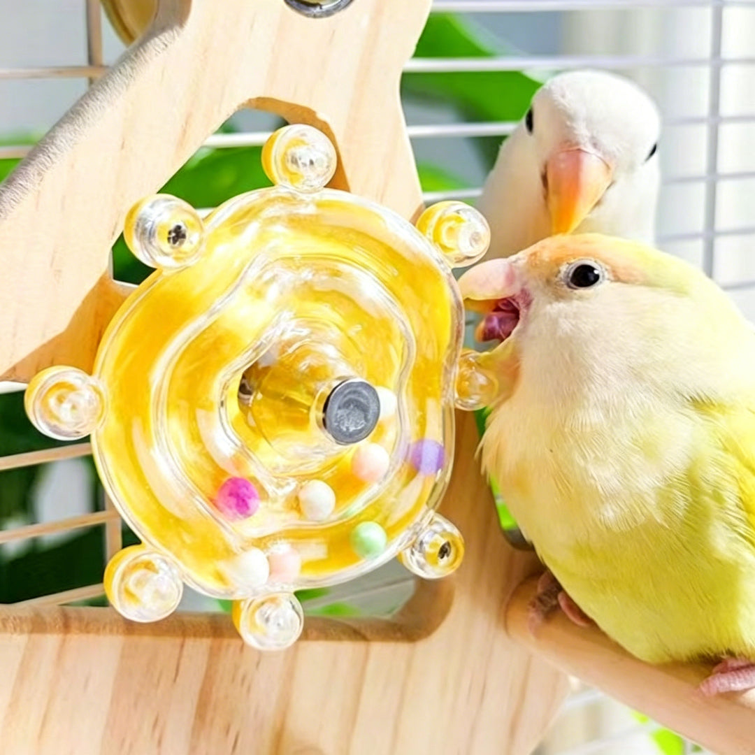 Pirate Ship Bird Toy with Spinning Helm Perch
