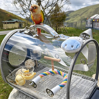 Large Capacity Clear Bird Travel Carrier
