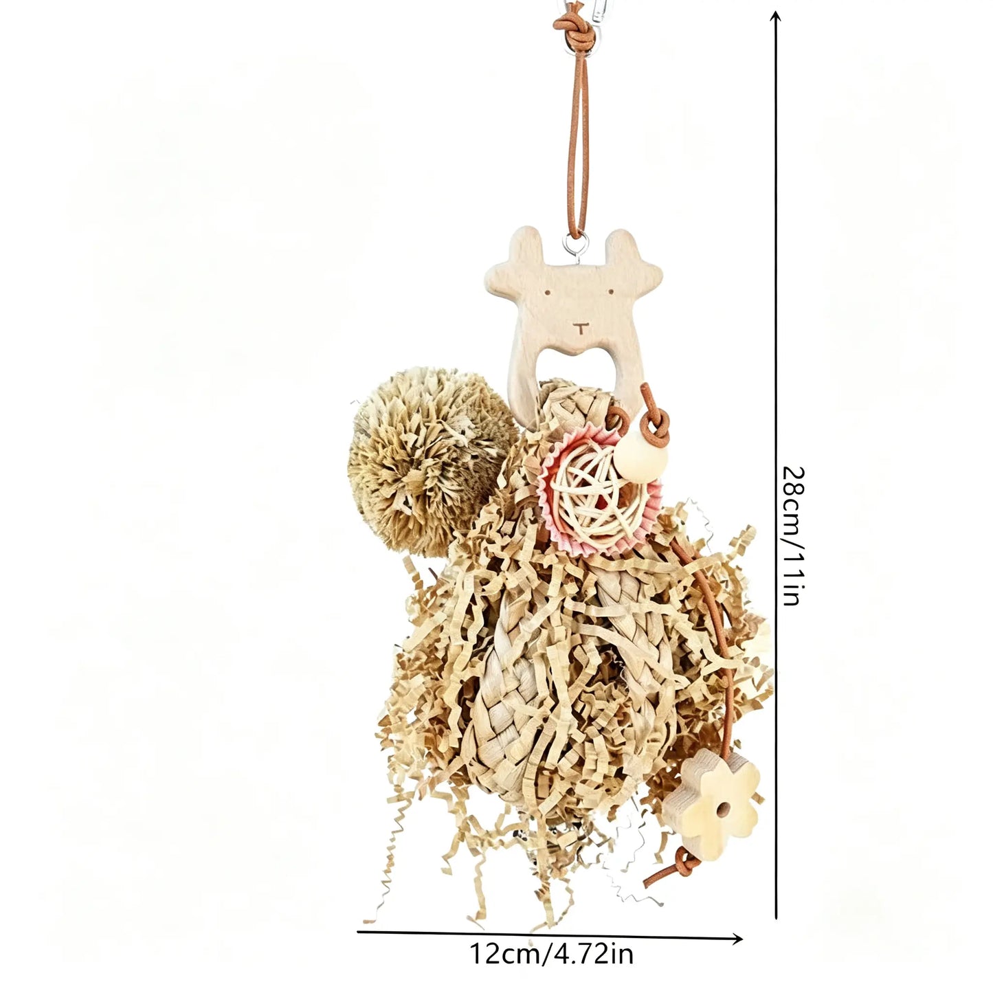 Undyed Shredding & Foraging Toy for Parrots