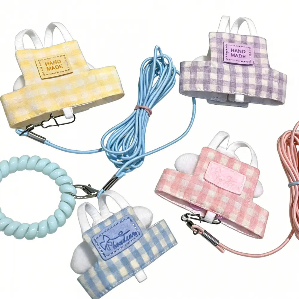 Bespoke Gingham Parrot Flight Suit & Leash Set