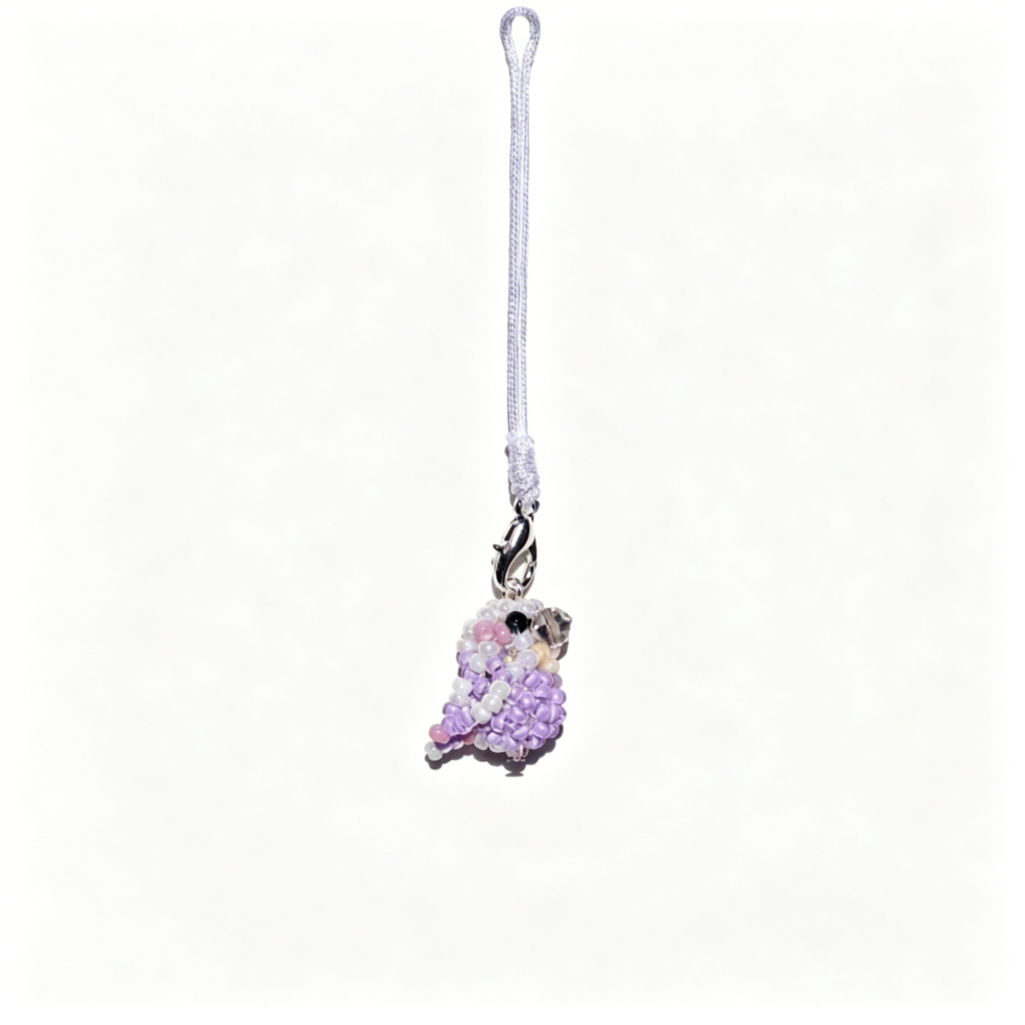 [PRE-ORDER] Miyuki Beaded Violet Lovebird Phone Charm