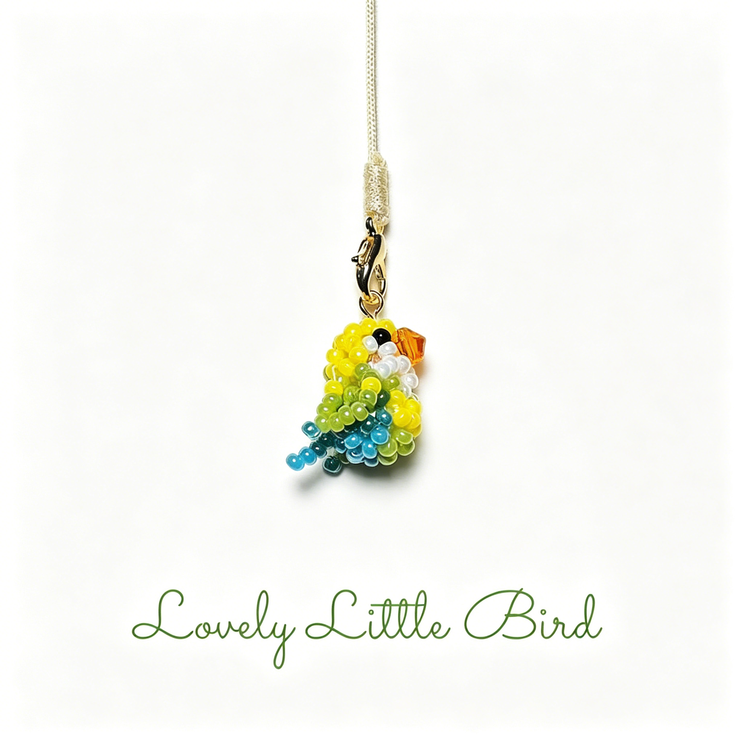 [PRE-ORDER] Miyuki Beaded Budgie Phone Charm