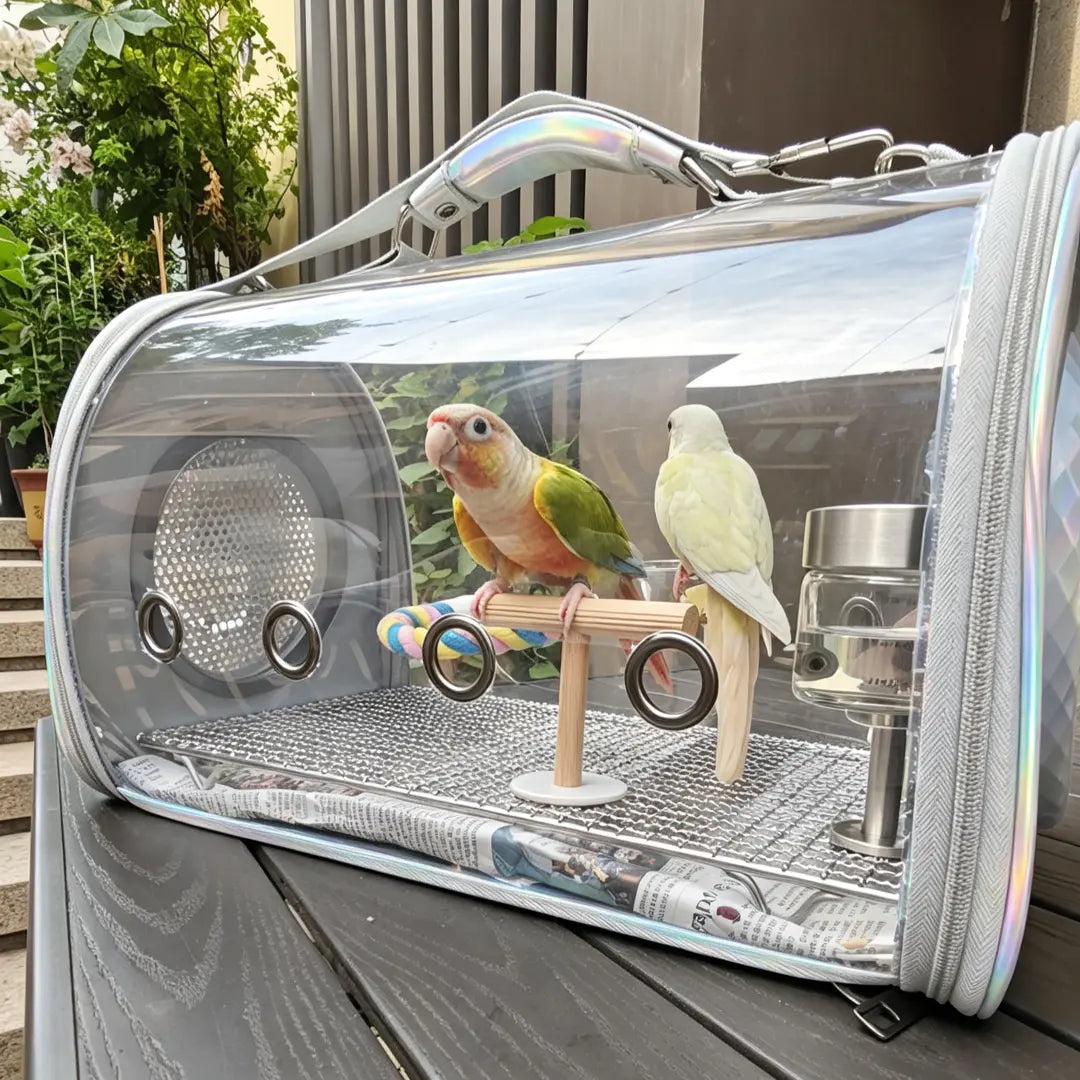 Large Capacity Clear Bird Travel Carrier