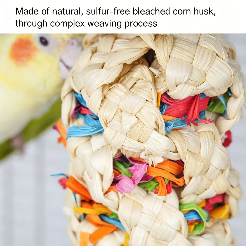 Natural Corn Husk Parrot Chewing Toy