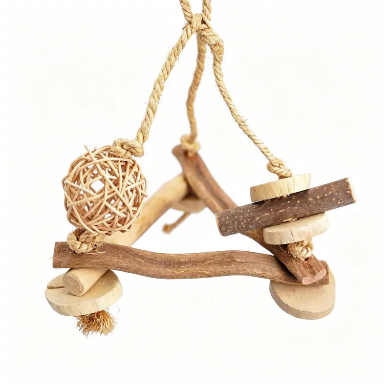 Natural Java Wood Triangle Swing