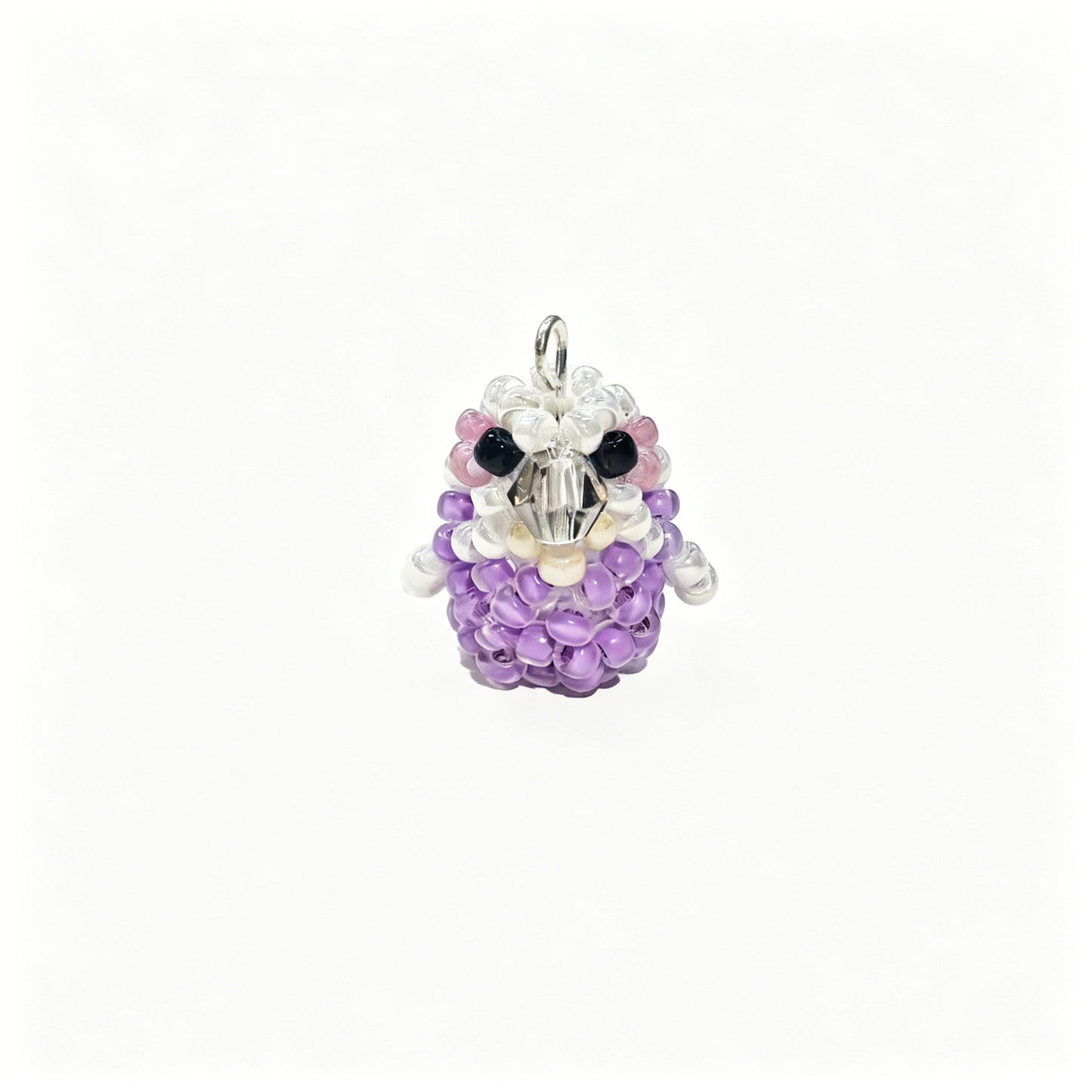 [PRE-ORDER] Miyuki Beaded Violet Lovebird Phone Charm