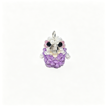 [PRE-ORDER] Miyuki Beaded Violet Lovebird Phone Charm
