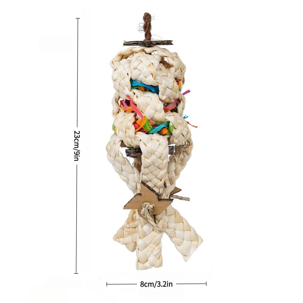 Natural Corn Husk Parrot Chewing Toy