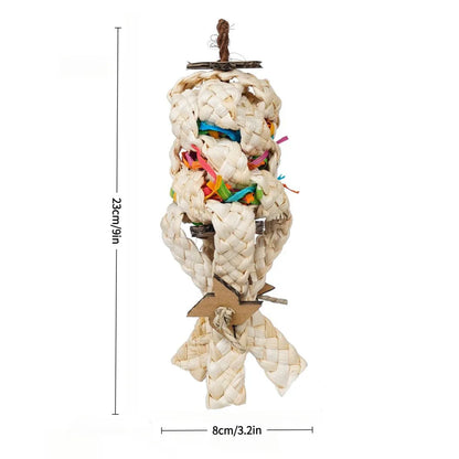 Natural Corn Husk Parrot Chewing Toy