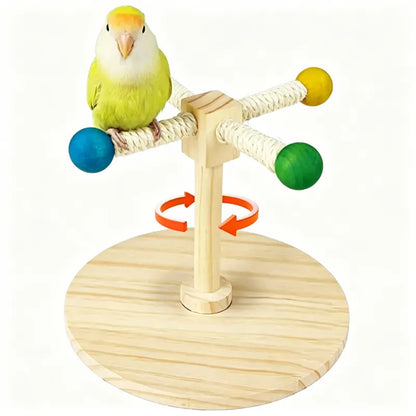 Interactive Spinning Bird Perch