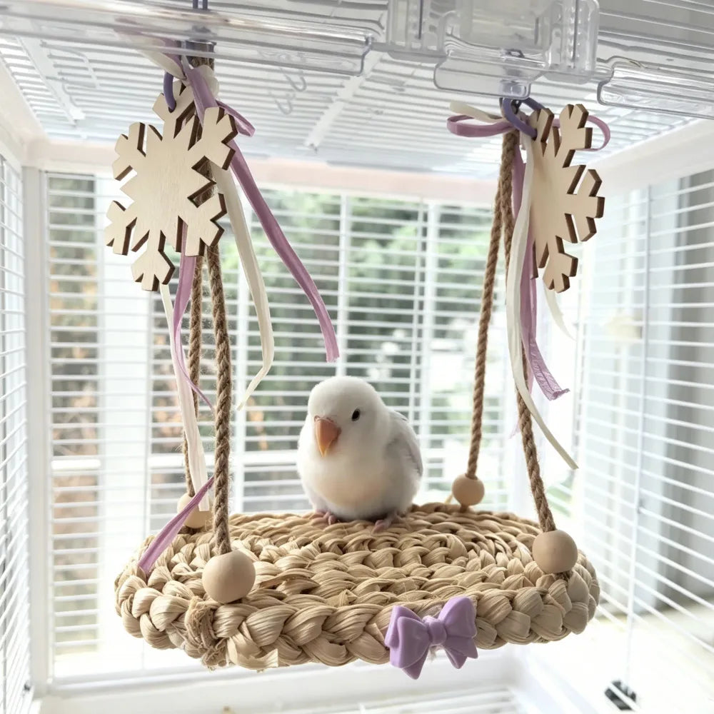 Handmade Woven Bird Swing