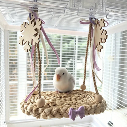 Handmade Woven Bird Swing