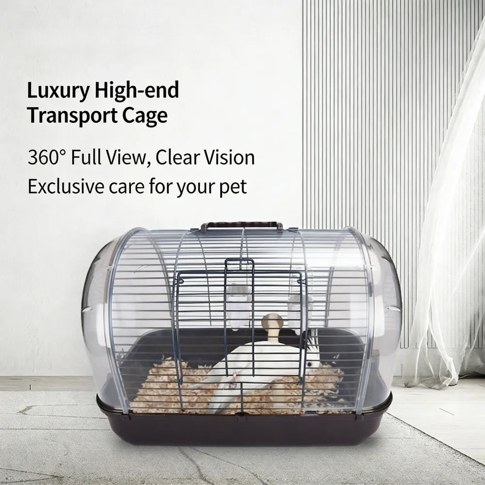 Clear Panoramic Bird Travel Carrier | Portable Cage