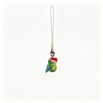 [PRE-ORDER] Miyuki Beaded Peach-Faced Lovebird Keychain