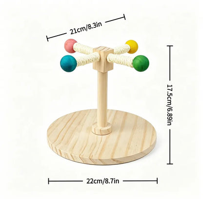 Interactive Spinning Bird Perch