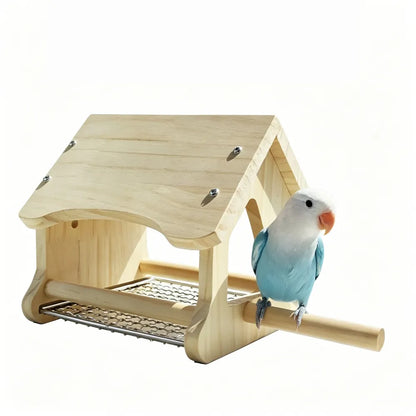 Wooden Bird Hut | Ventilated & Easy-Clean