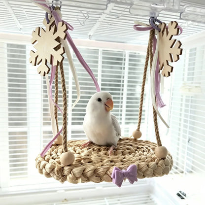 Handmade Woven Bird Swing