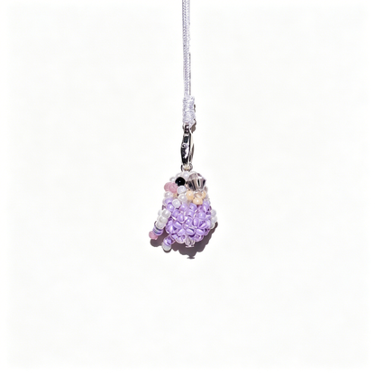 [PRE-ORDER] Miyuki Beaded Violet Lovebird Phone Charm