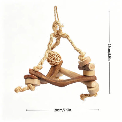 Natural Java Wood Triangle Swing