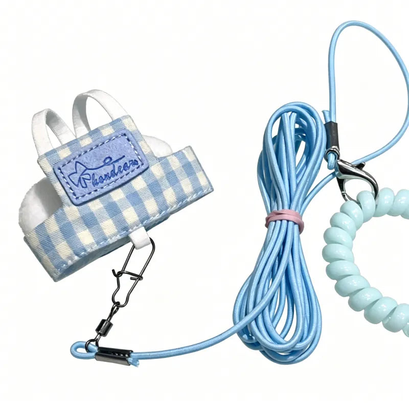 Bespoke Gingham Parrot Flight Suit & Leash Set
